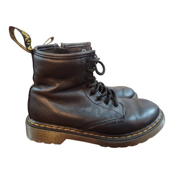 Dr martens 1460J black combat boots kids size 3 airwair lace up/ zip up boots - Picture 6 of 16